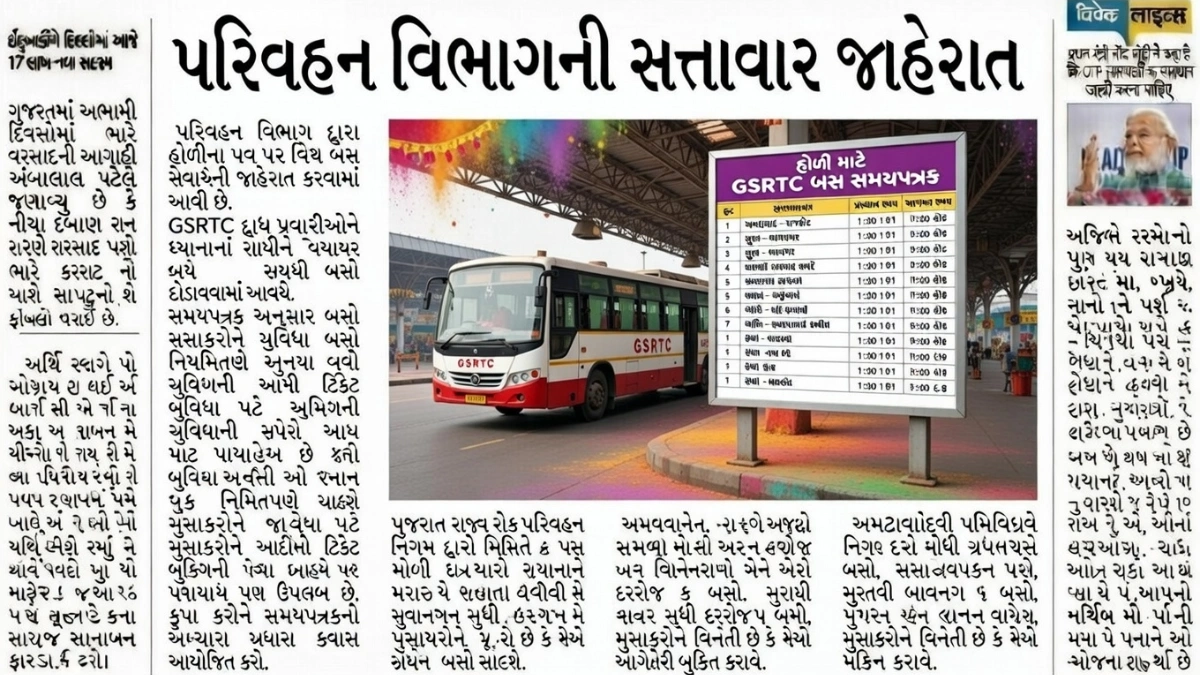 GSRTC 1300 Extra Buses